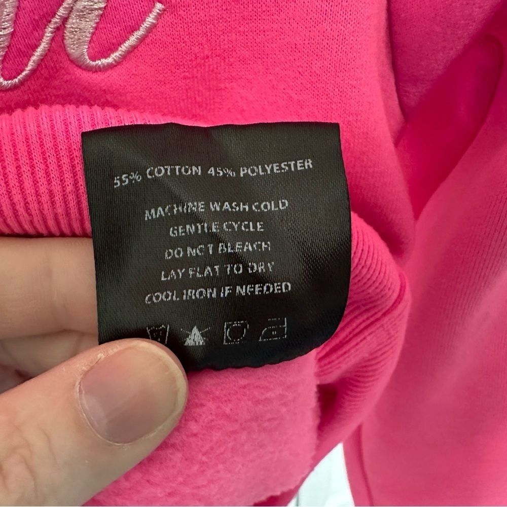 Baby Phat Vibrant Pink Hoodie with White Accents - Picture 6 of 6